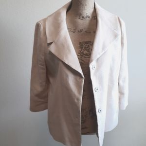 Ann Taylor Size 8 Cream Button Down Jacket
